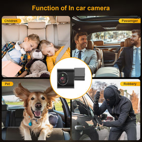 Martalk K80 in-cabin 1080p camera records interior activity safely.