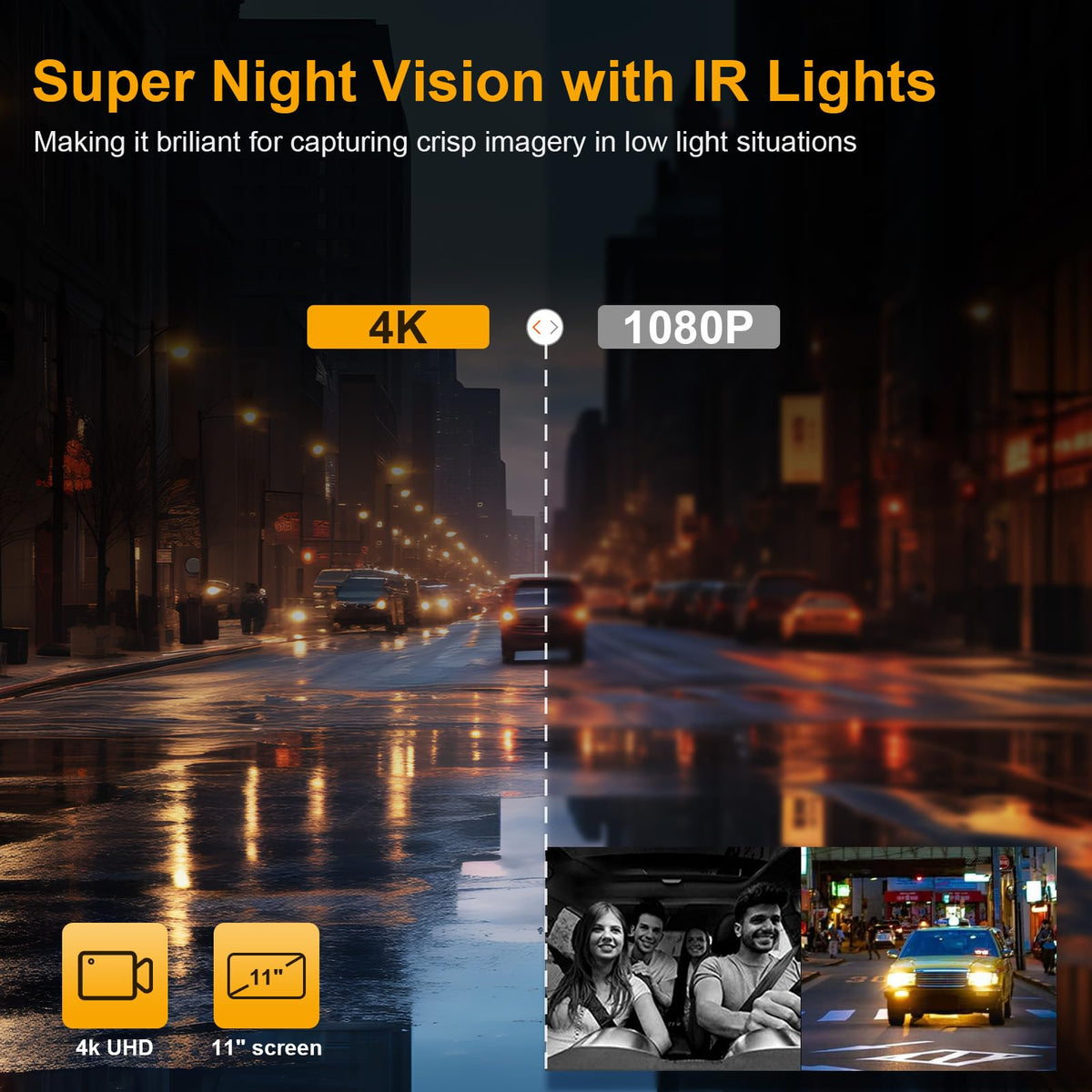 Martalk K80 IPS touch-screen enables quick access to controls and playback.