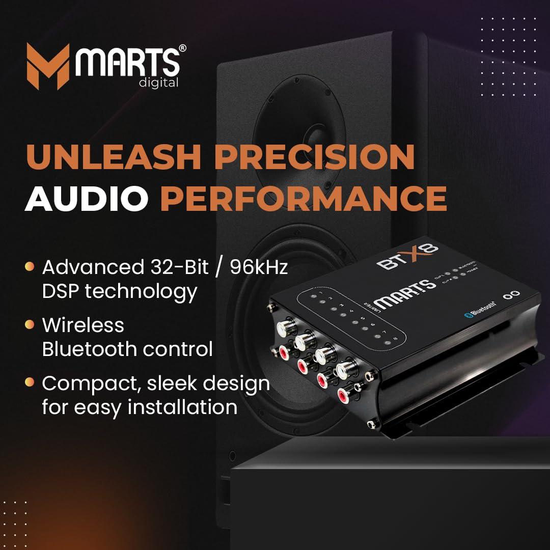Marts Digital BTX8-DSP side ports enable versatile connections for multi-channel setups