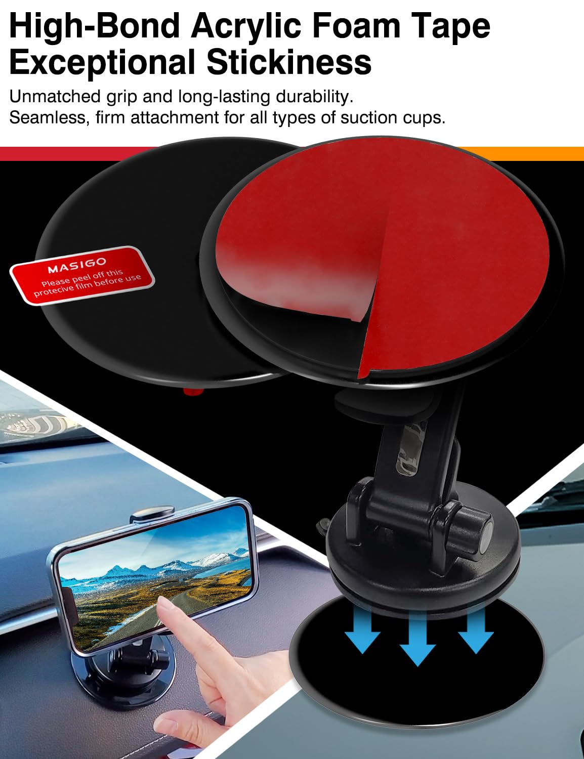 MASIGO easy-install disk set lets you mount without tools.