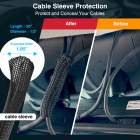 MASIGO dash cam installation kit foam pads cushioning wires to reduce rattle