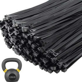MasiStranth 18-inch black zip tie in a large pack for versatile cable management projects.