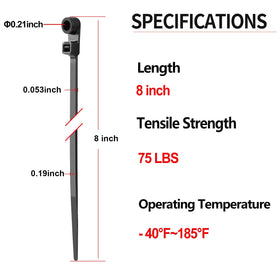 MasiStranth zip tie with screw hole enables mounting and hanging cables.