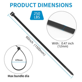 MasiStranth heavy-duty zip tie securing garden hoses outdoors.