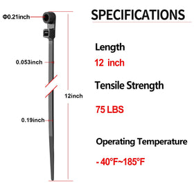MasiStranth mounting head screw-hole zip tie close-up for added security.