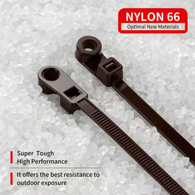 MasiStranth mounting hole zip tie enables secure wall or panel mounting.