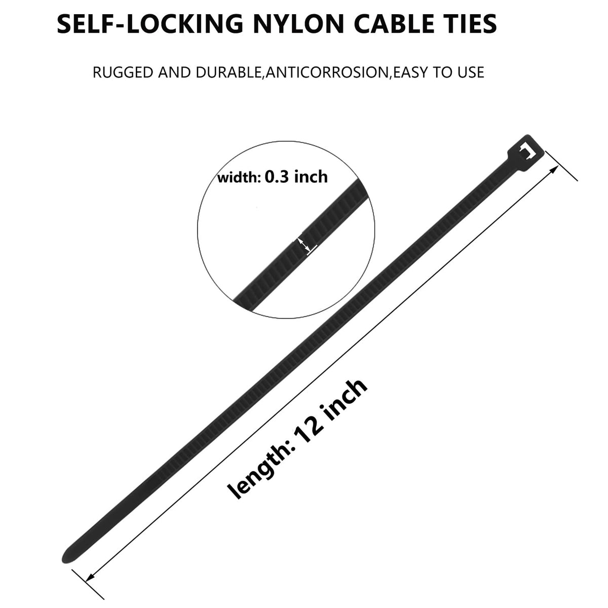 Close-up of MasiStranth PA-66 nylon showing durable material for heavy-duty securing