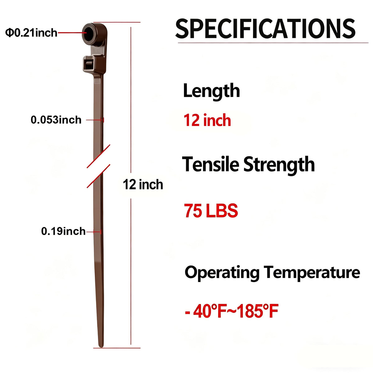 MasiStranth strong zip tie 70lbs designed for heavy-duty cable organization.