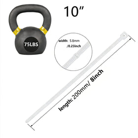 MasiStranth white zip ties self-locking design keeps cables secure.