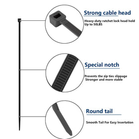 MasiStranth zip ties 10-inch bundle for heavier holds