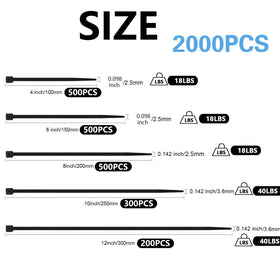 MasiStranth zip ties 6-inch bundle for DIY and repairs