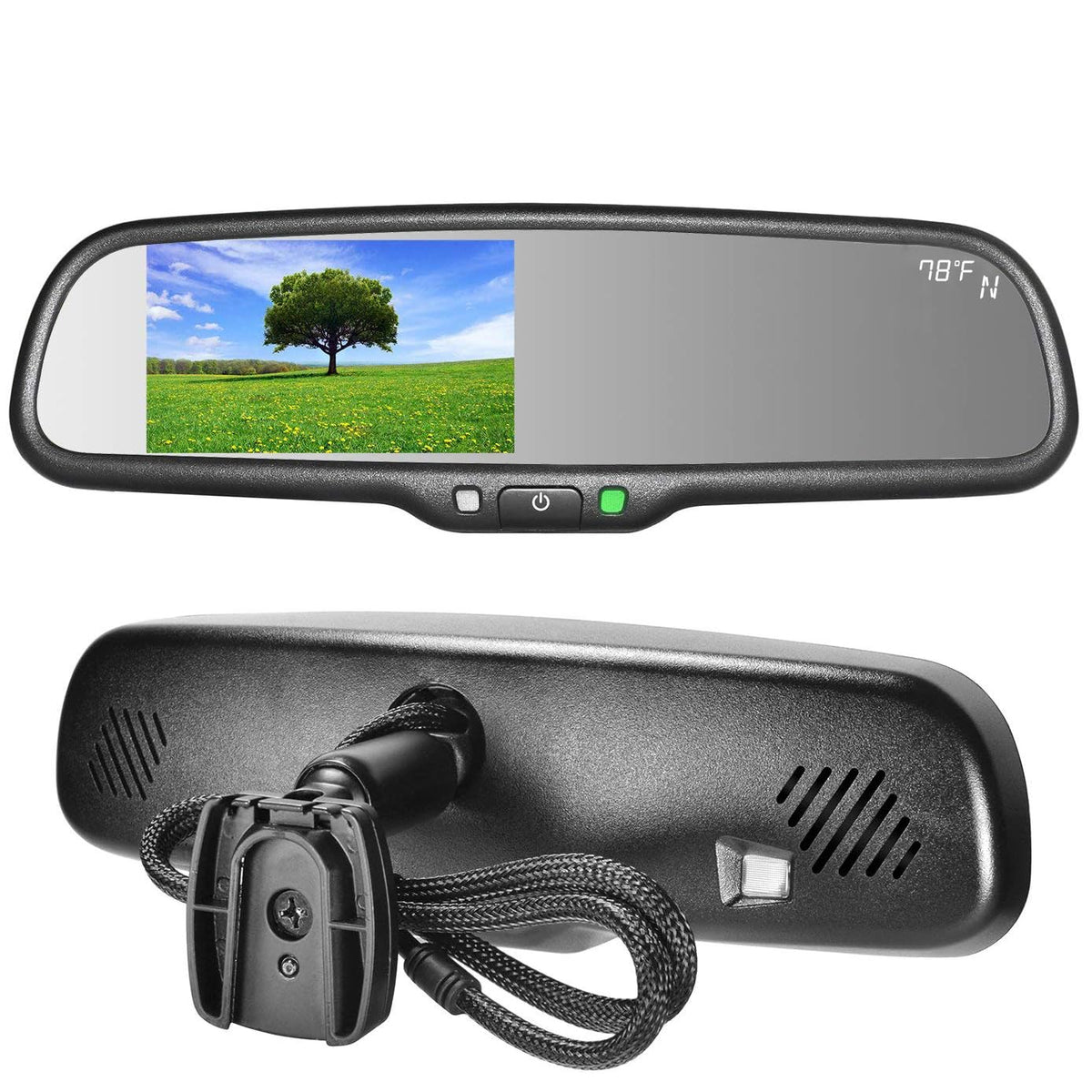 Master Tailgaters rear view mirror with LCD enhances reverse visibility