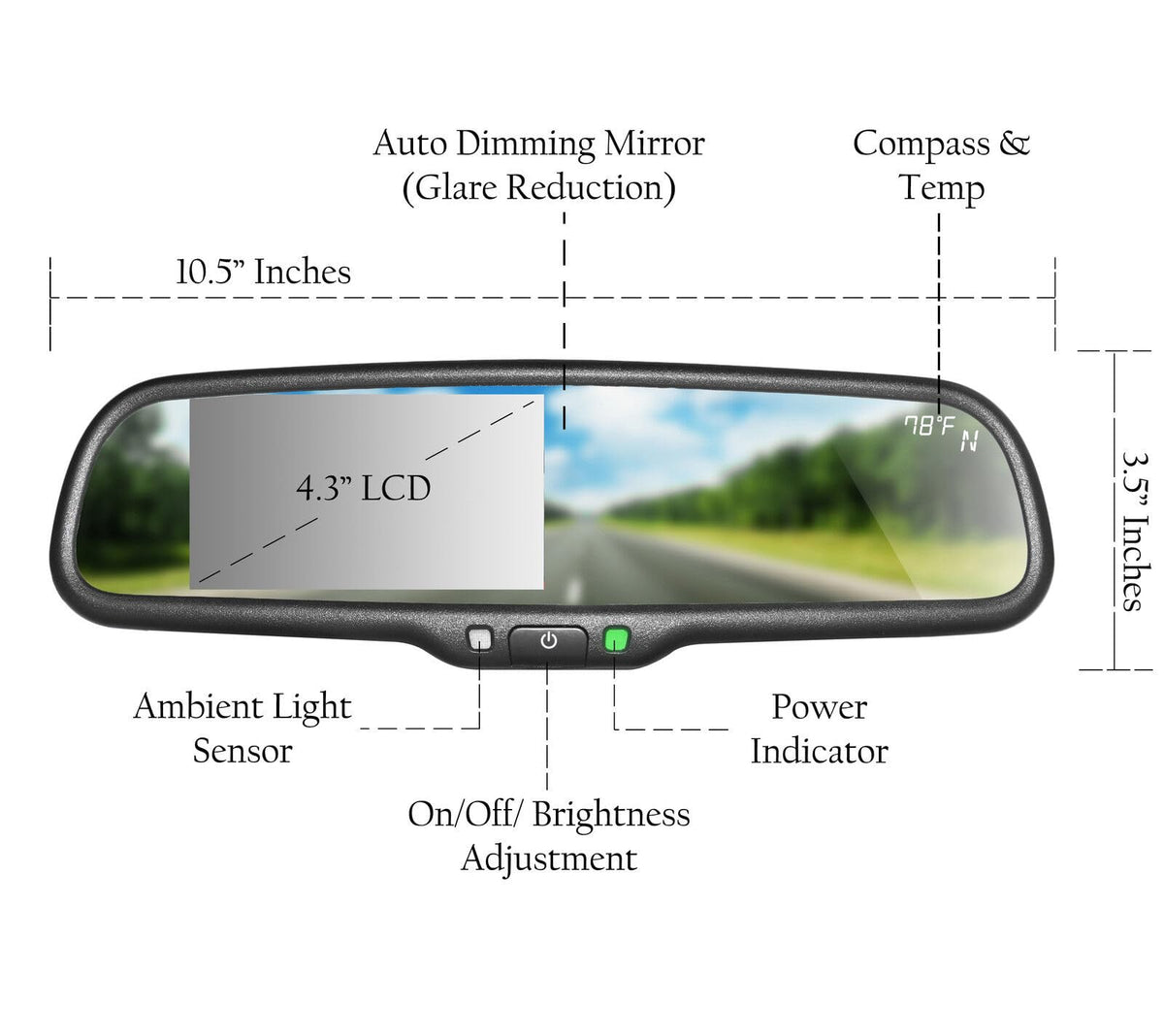 Master Tailgaters auto-dimming technology reduces glare at night.