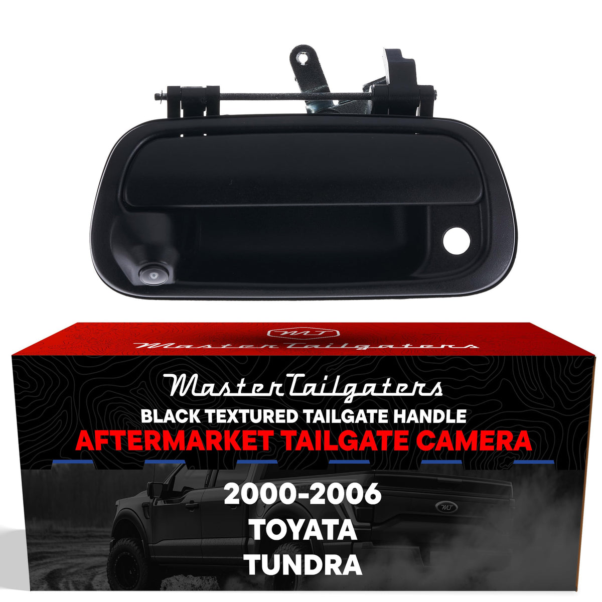 Master Tailgaters tailgate handle in black textured finish for secure opening