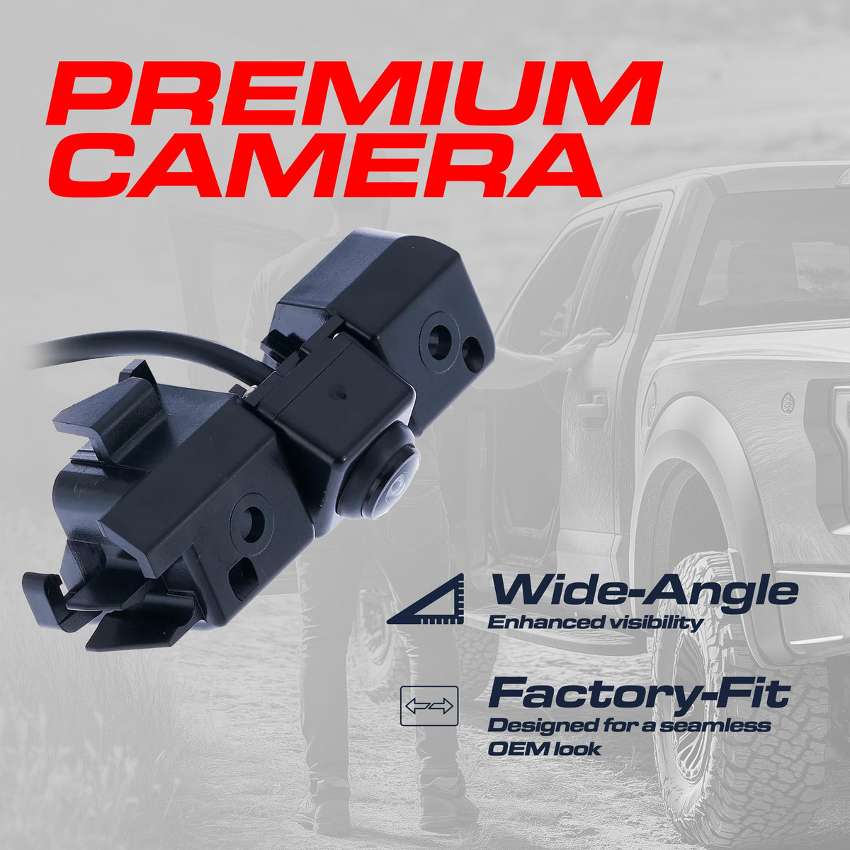Master Tailgaters plug-and-play camera connects to the existing harness for simple setup.