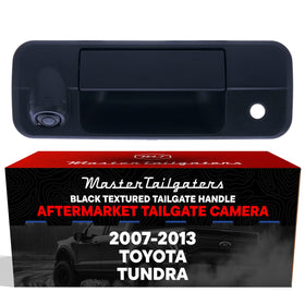 Master Tailgaters tailgate handle with camera installed for Tundra, improving reversing visibility