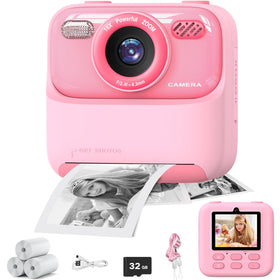 masterbee front packaging showing colorful kid camera and included accessories benefit easy unboxing