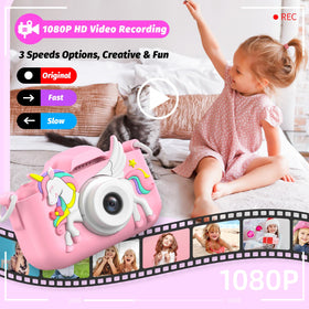 masterbee camera held in a child's hand showing compact size and portability