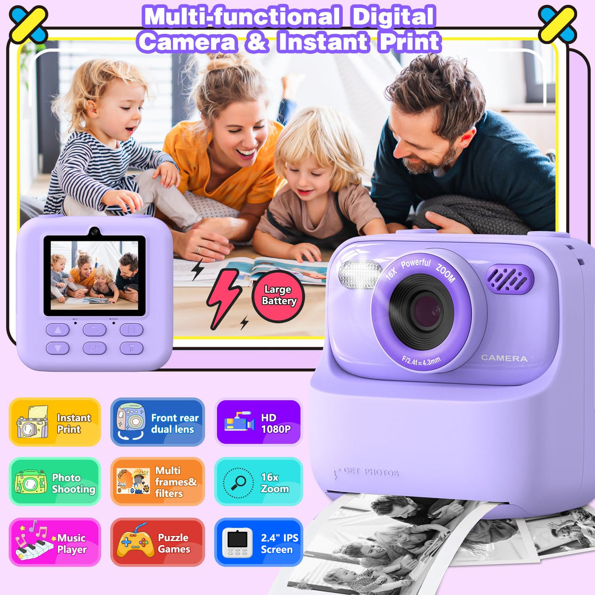 masterbee close-up of instant thermal print showing clear printable photo benefit