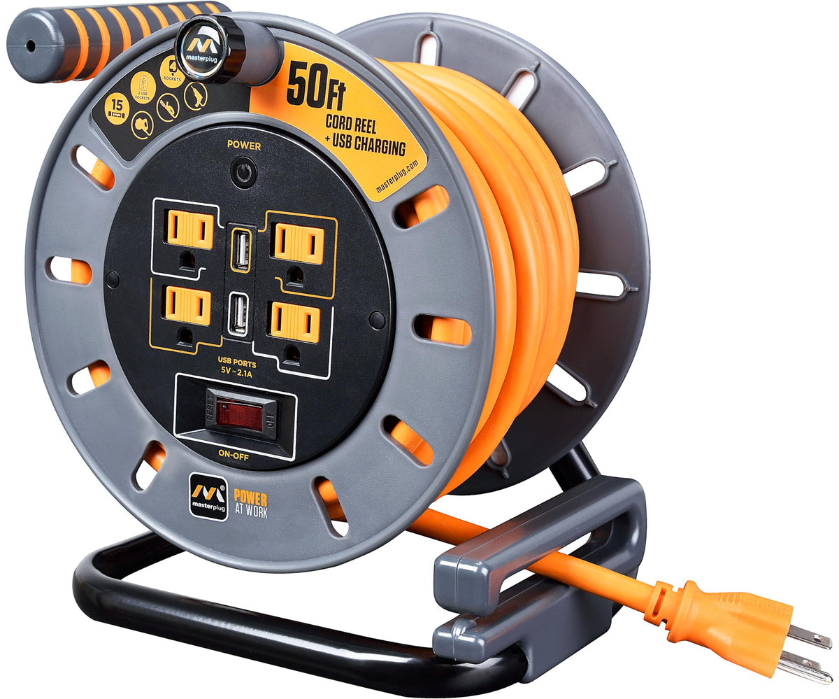 Masterplug portable power reel ideal for DIY and on-site tasks