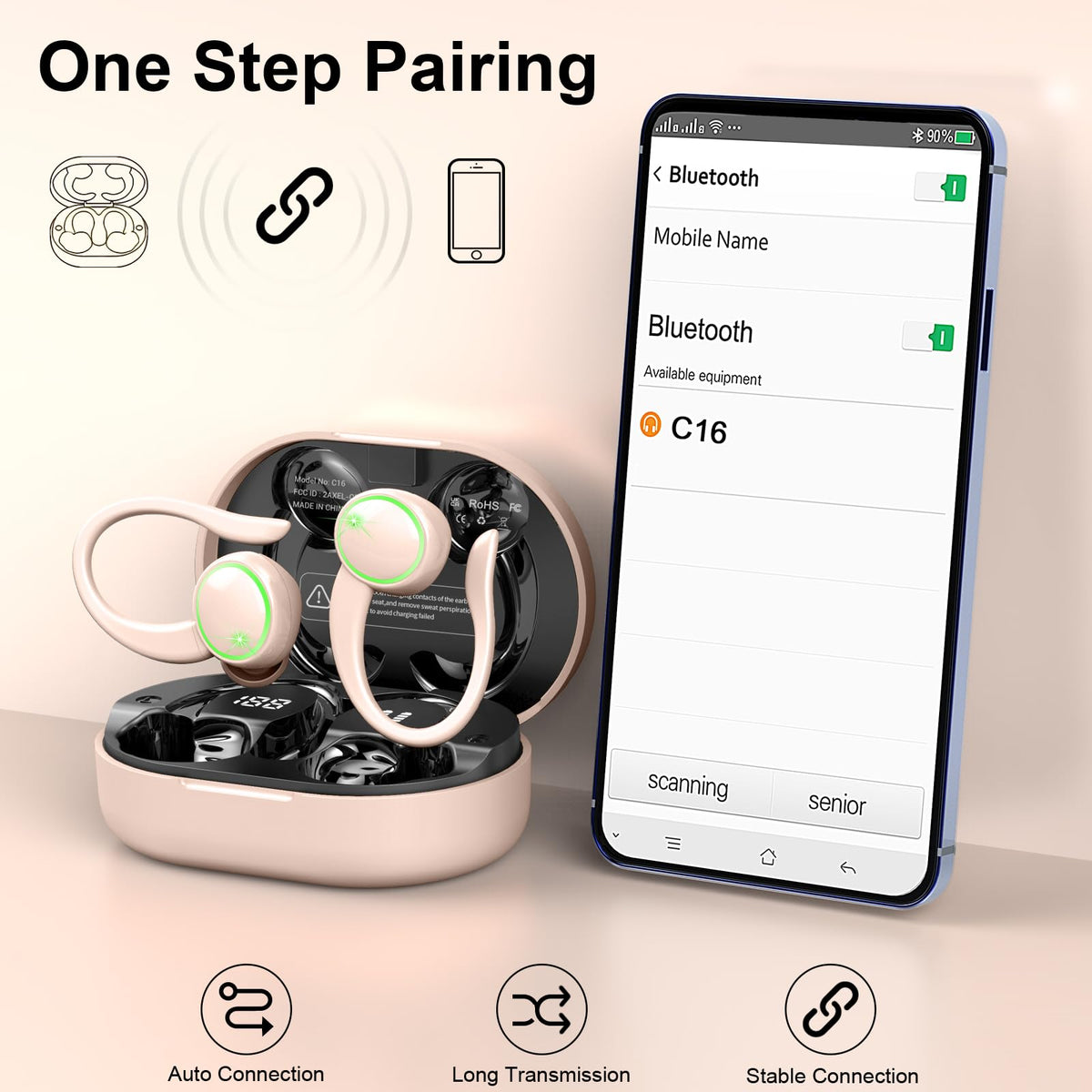 Matast Bluetooth 5.4 earbuds offer fast pairing and low latency