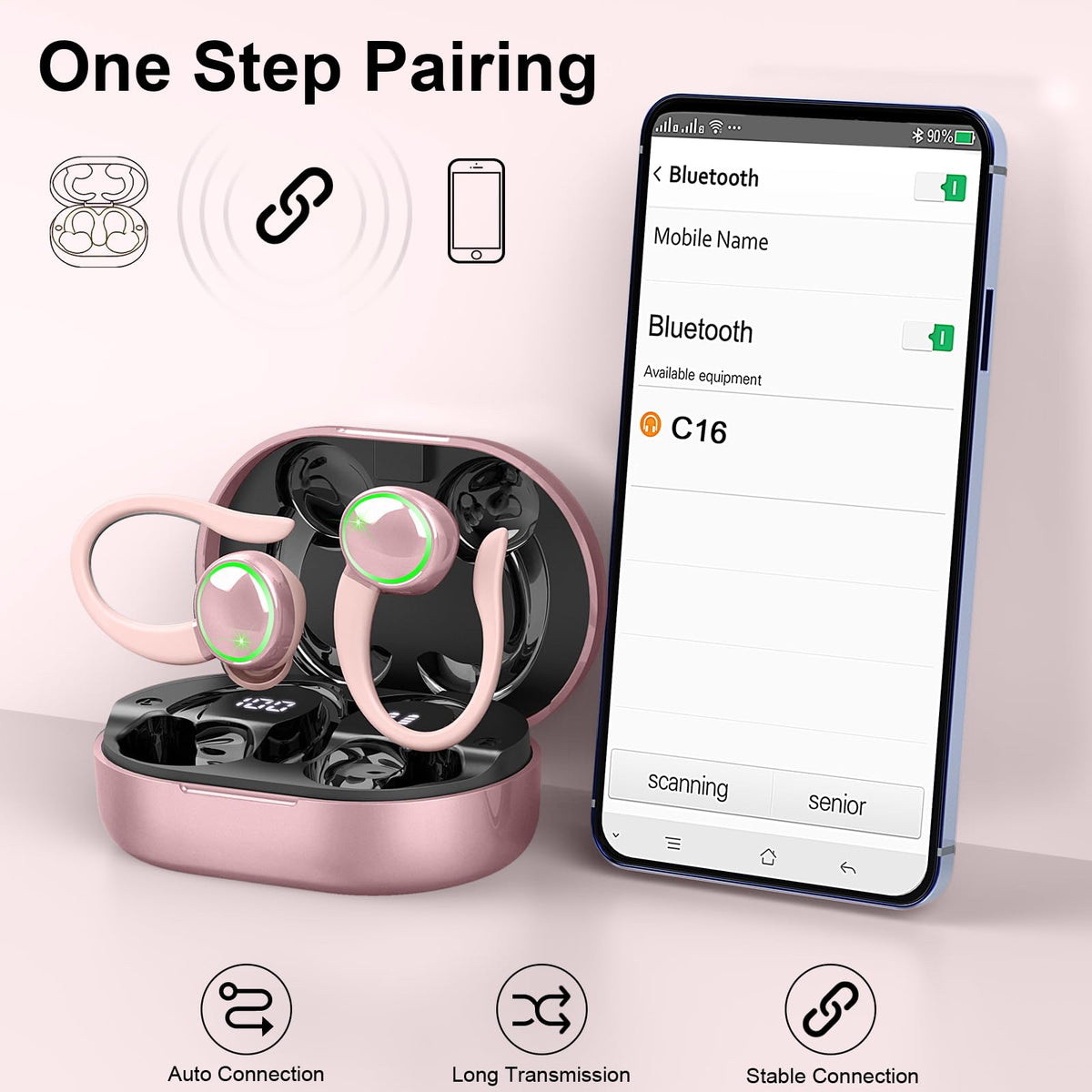 Matast touch controls on earbuds enable quick playback and calls.