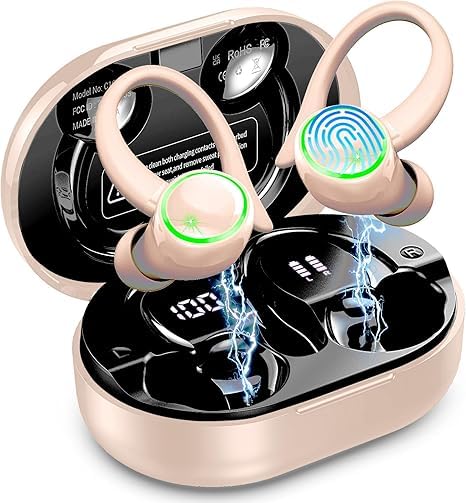 Matast wireless earbuds charging case showing long battery life and quick pairing