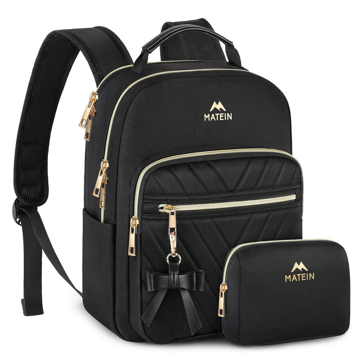 MATEIN mini-backpack-women-front-view highlights waterproof exterior for everyday use.