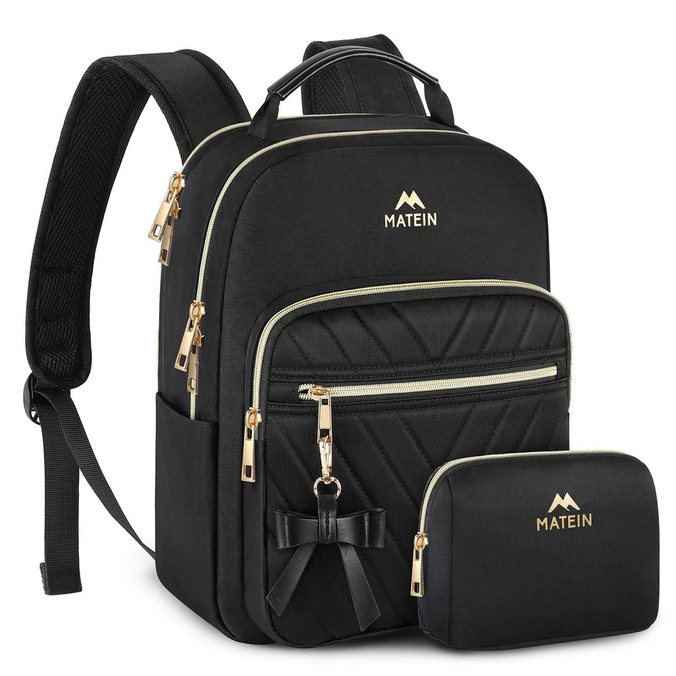 MATEIN mini-backpack-women-front-view highlights waterproof exterior for everyday use.
