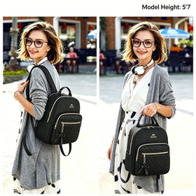 MATEIN mini-backpack-women-waterproof-material helps keep contents dry in light rain.