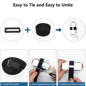 Matenf organized cords and tools with sturdy straps for storage