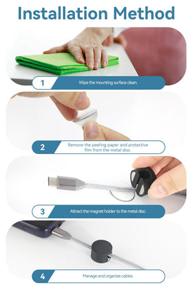 Maveek large clip fits cables up to 0.31 inches for versatility.