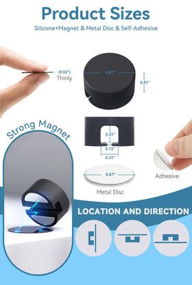 Maveek magnetic clip securely holds charging and data cables.
