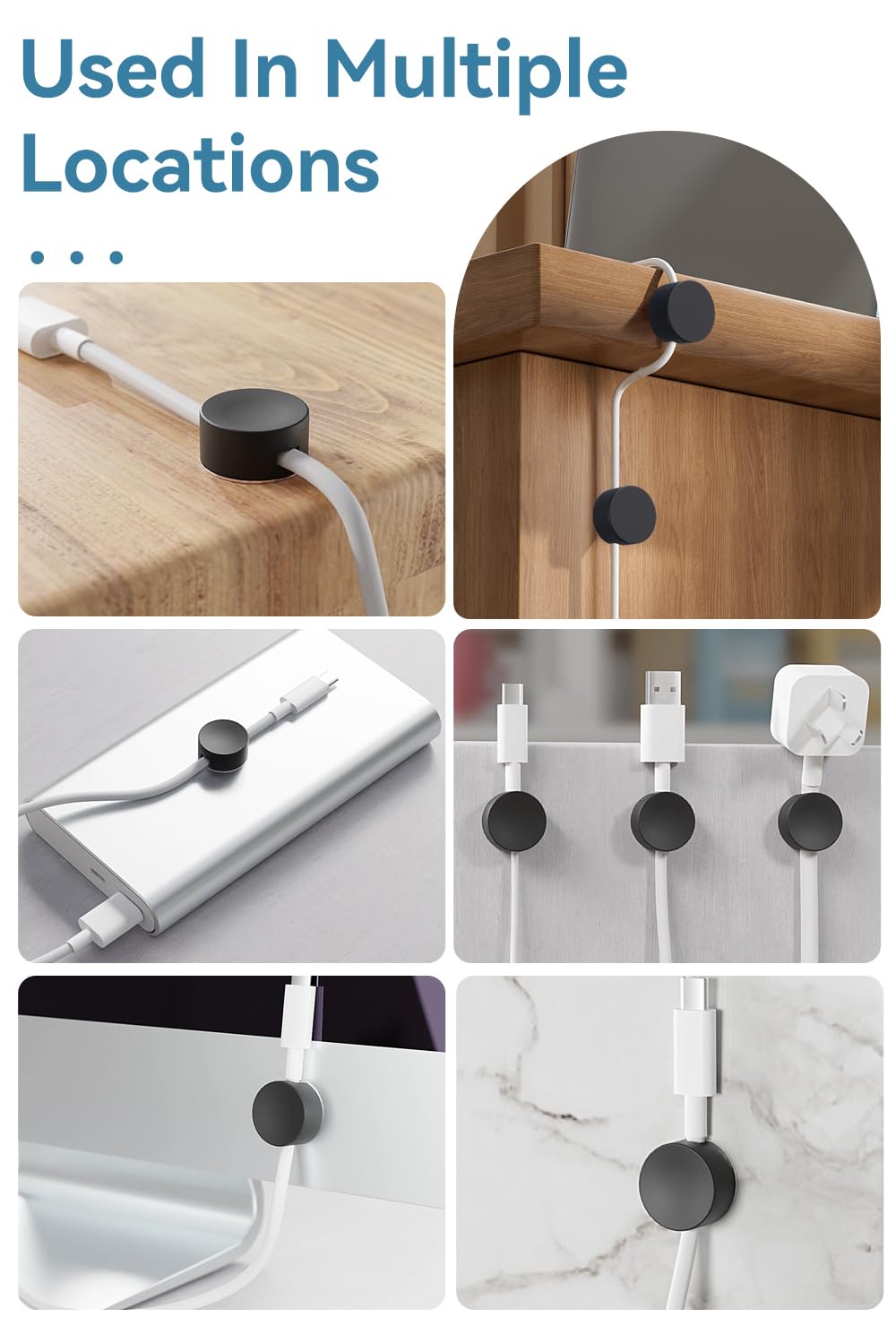 Maveek five-pack provides flexible, clutter-free cable management.