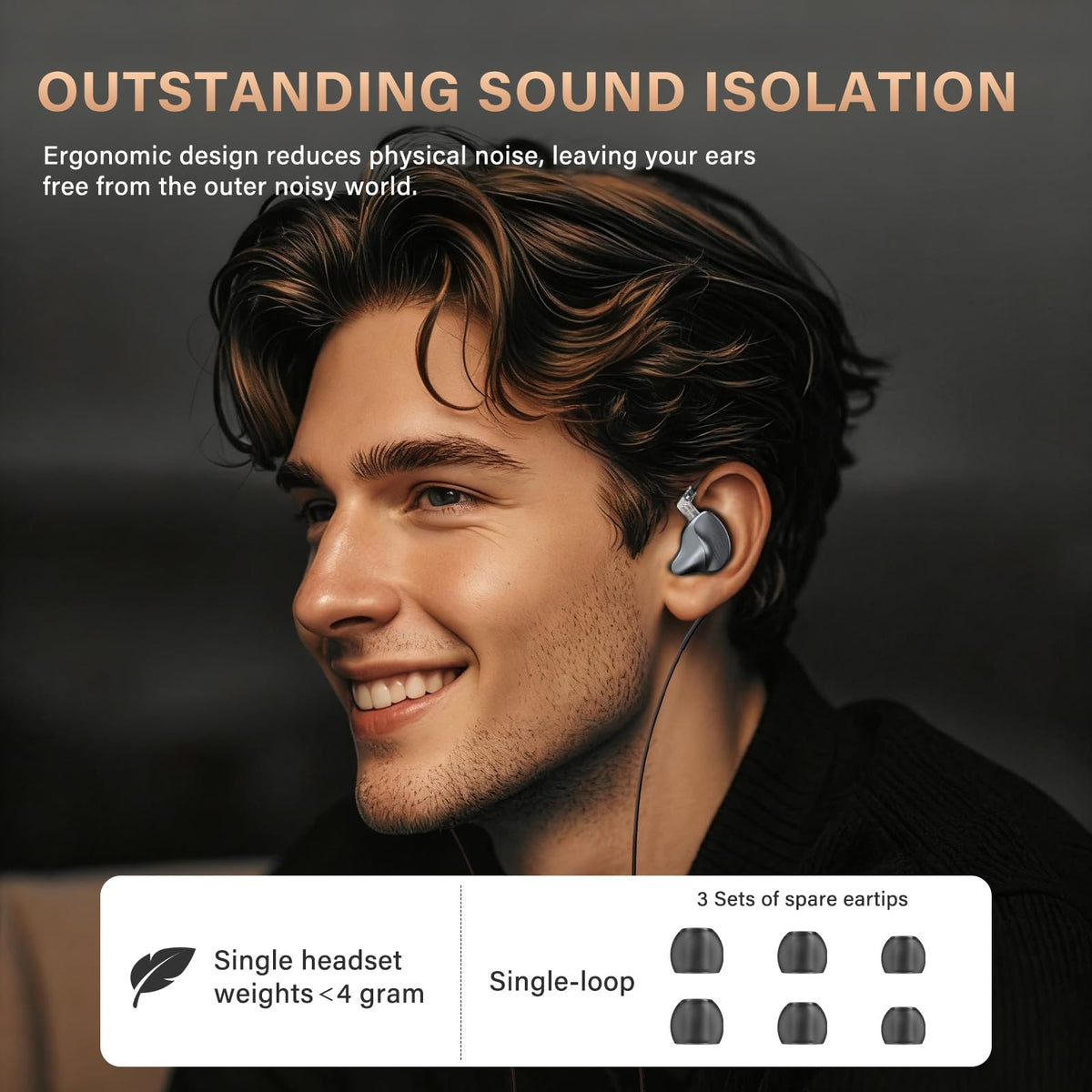 MAXAUX detachable cable for durable, upgradeable sound