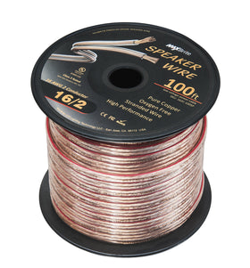 MaxBrite close-up of 16 AWG oxygen-free copper strands showing flexible construction benefit