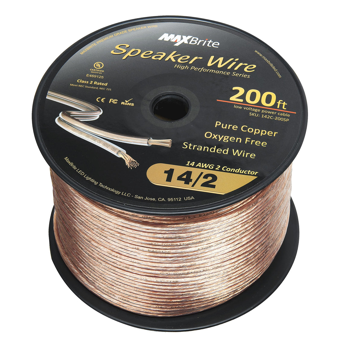 MaxBrite oxygen-free copper conductors deliver cleaner signals for clear sound.