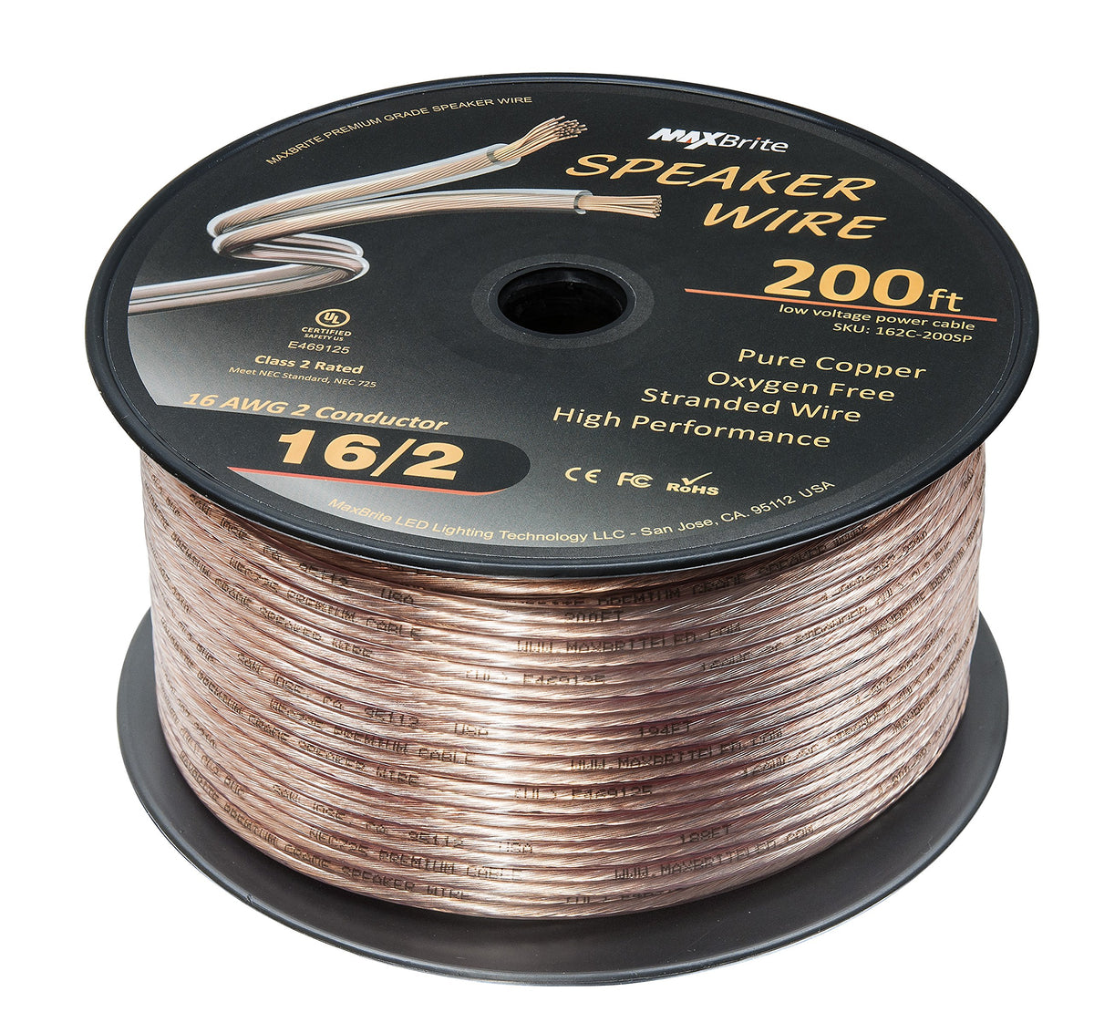 MaxBrite oxygen-free copper conductors deliver clearer audio and minimal signal loss