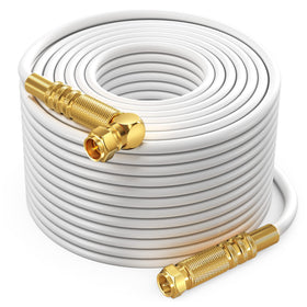 Maximm front connector showing gold-plated F-type and secure contact benefit