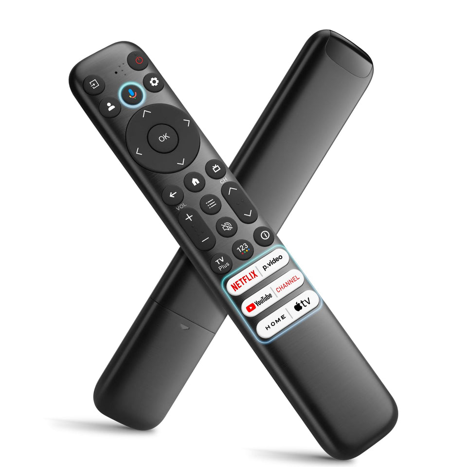 Maxitoc RC813 voice remote front view for comfortable grip.
