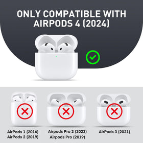 Maxjoy AirPods 4 case with lock anti-fingerprint finish keeps surfaces clean