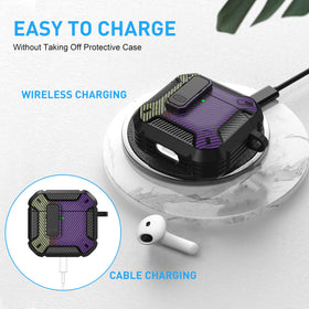 Maxjoy AirPods 4 case with lock carabiner keychain for easy packing and travel