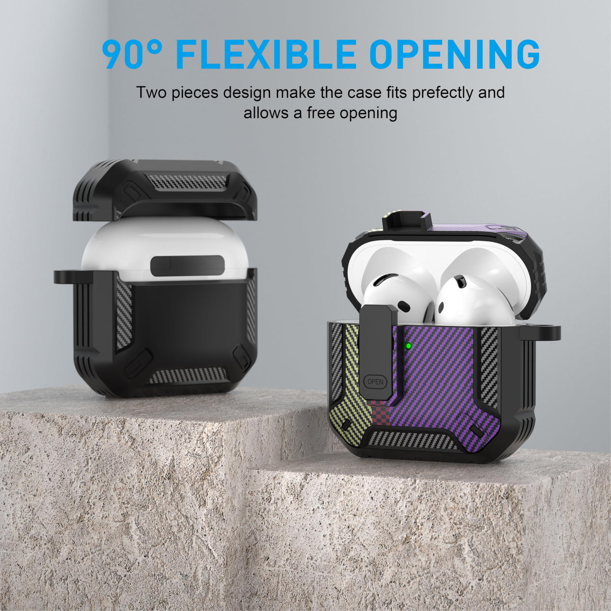 Maxjoy AirPods 4 case with lock cleaning tool included for quick care