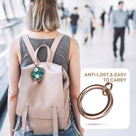 Includes case, carabiner, and removal tool with AirPods not included
