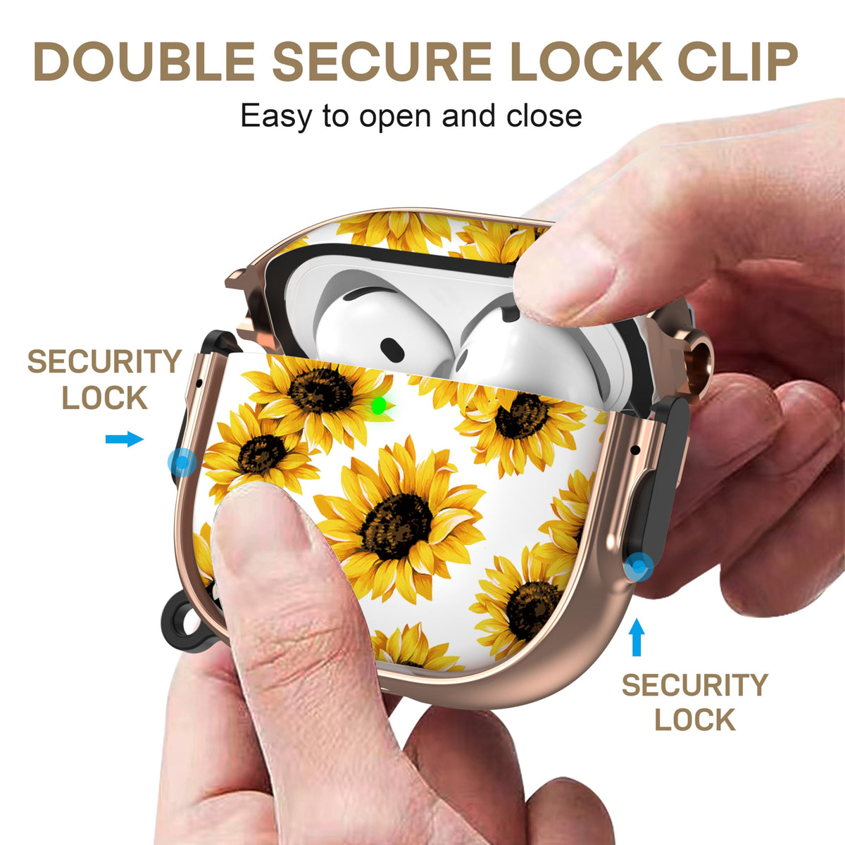 Maxjoy AirPods 4 Case with Lock carabiner clip enables easy attachment