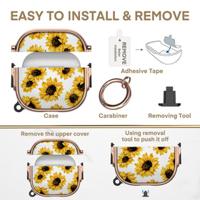 Maxjoy AirPods 4 Case with Lock close-up shows double secure lock mechanism