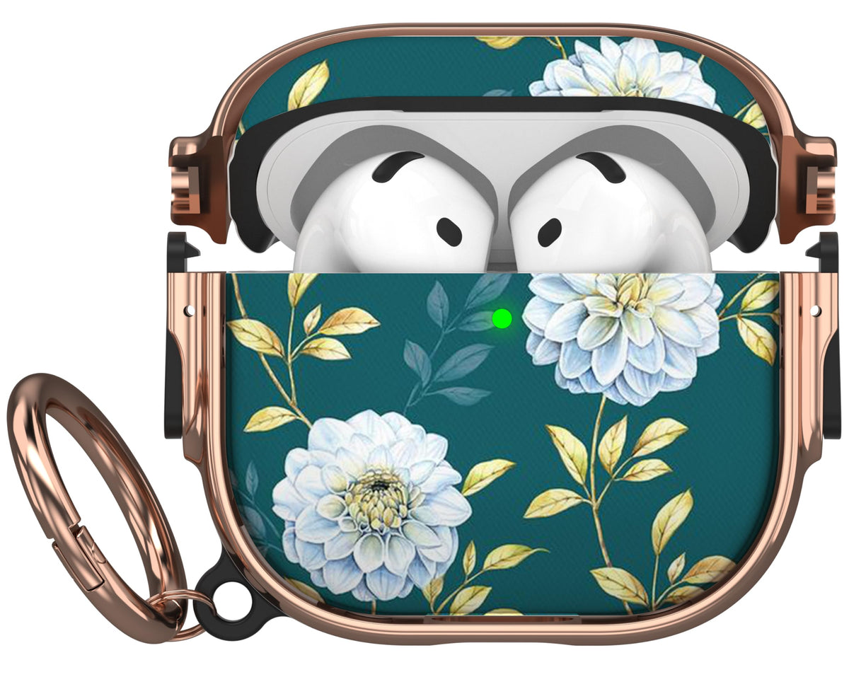 Maxjoy floral AirPods 4 case with lock for stylish protection on the go