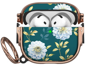 Maxjoy floral AirPods 4 case with lock for stylish protection on the go