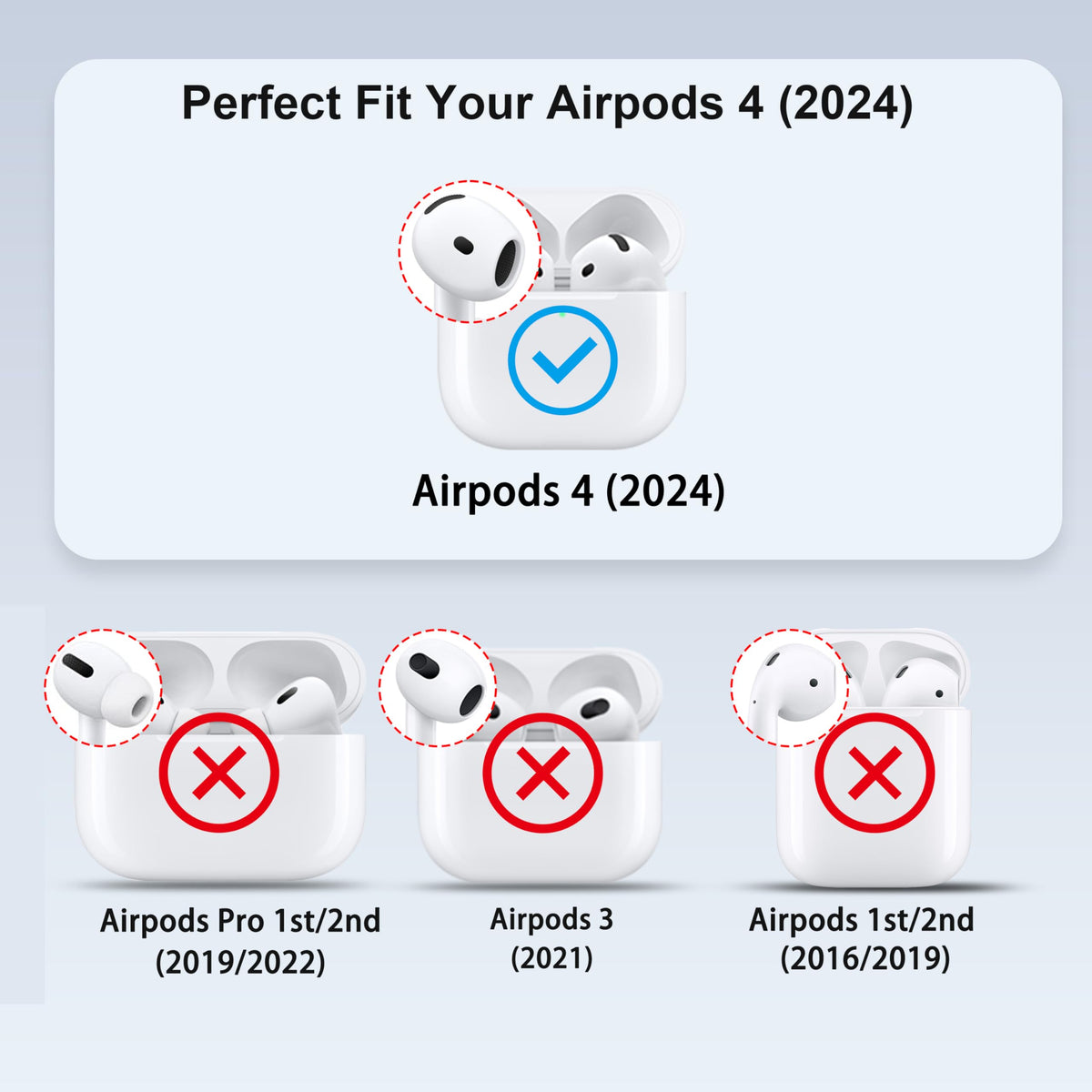 Maxjoy AirPods 4 case storage bag keeps accessories organized.