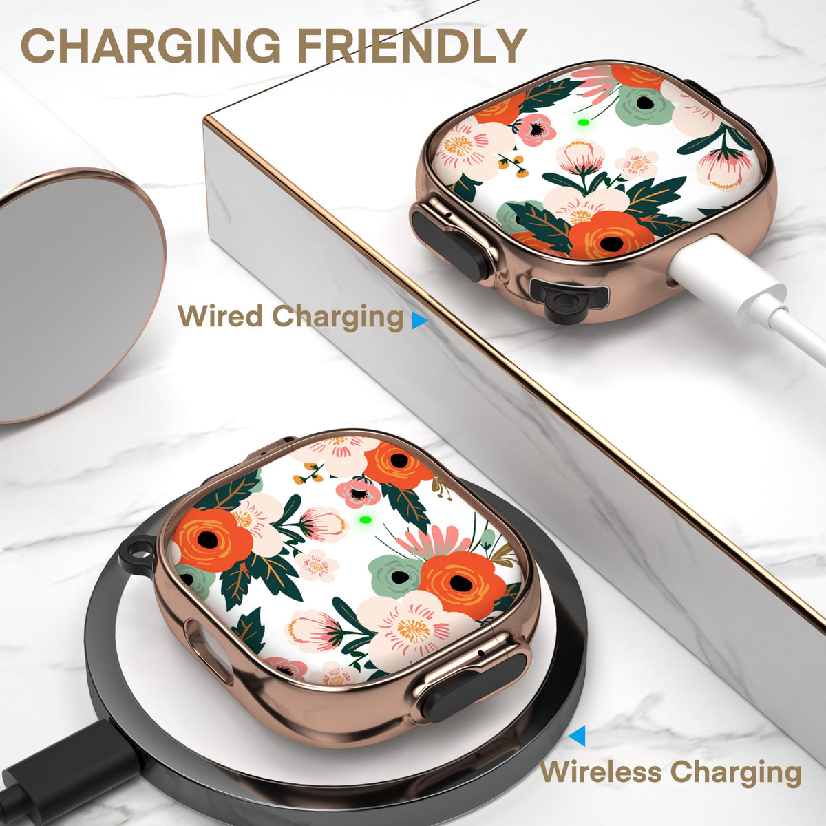 Maxjoy AirPods 4 Case wireless charging friendly with LED visibility.